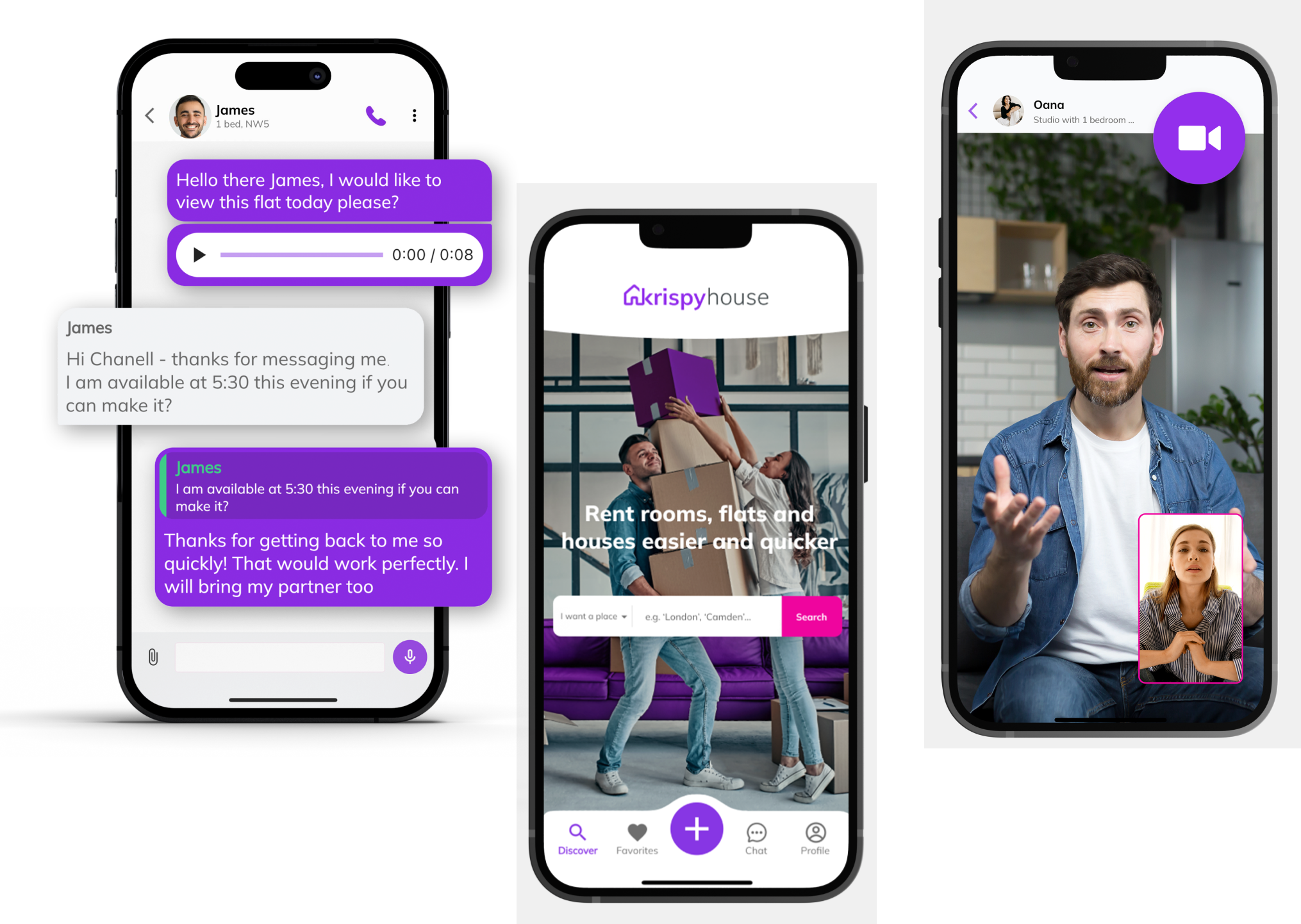 Krispy chat features